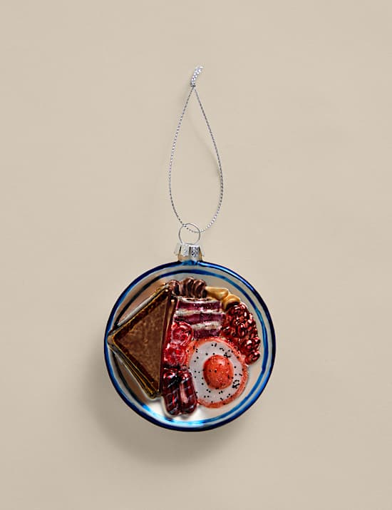 Glass Hanging Fry Up Decoration