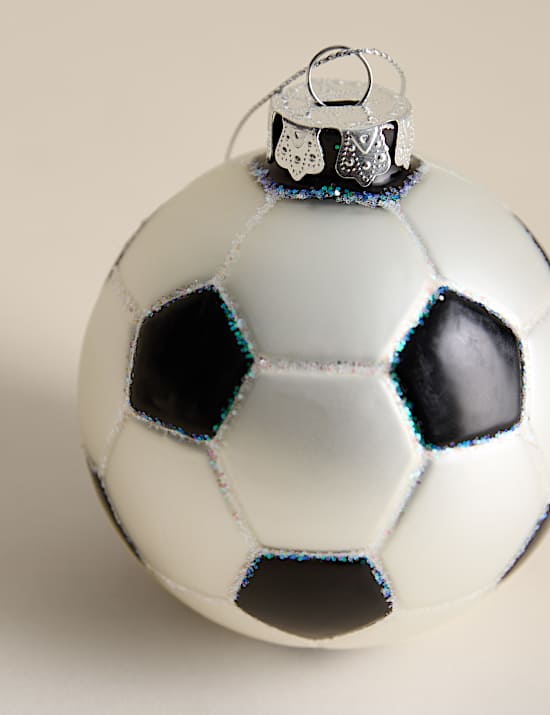 Glass Hanging Football Decoration