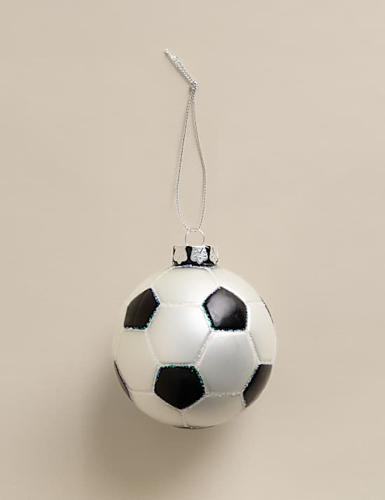 Glass Hanging Football Decoration