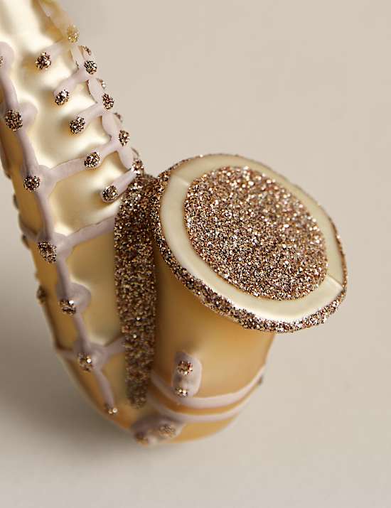 Glass Hanging Saxophone Decoration