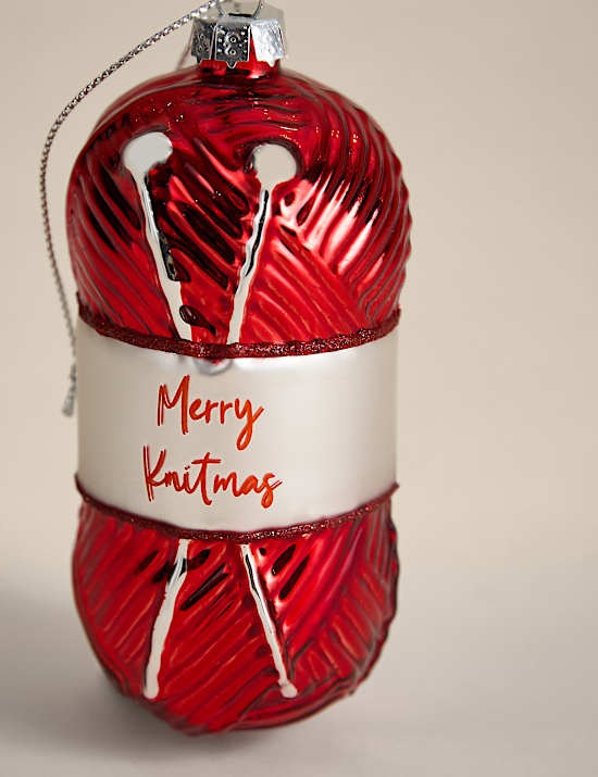 Glazen hangende kerstversiering breisel