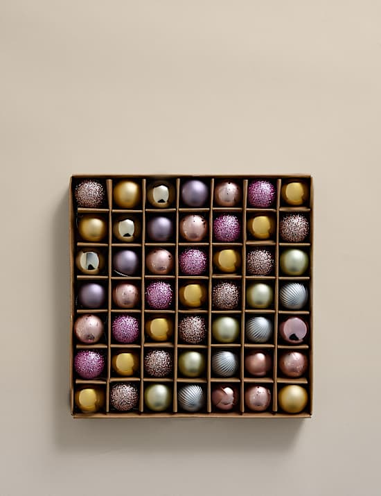 49pk Mini Shatterproof Baubles