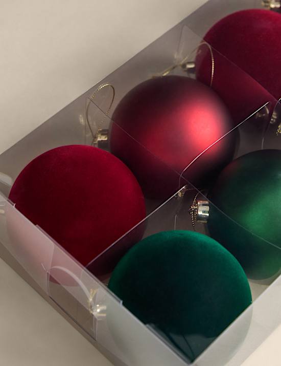 10pk Oversized Shatterproof Baubles