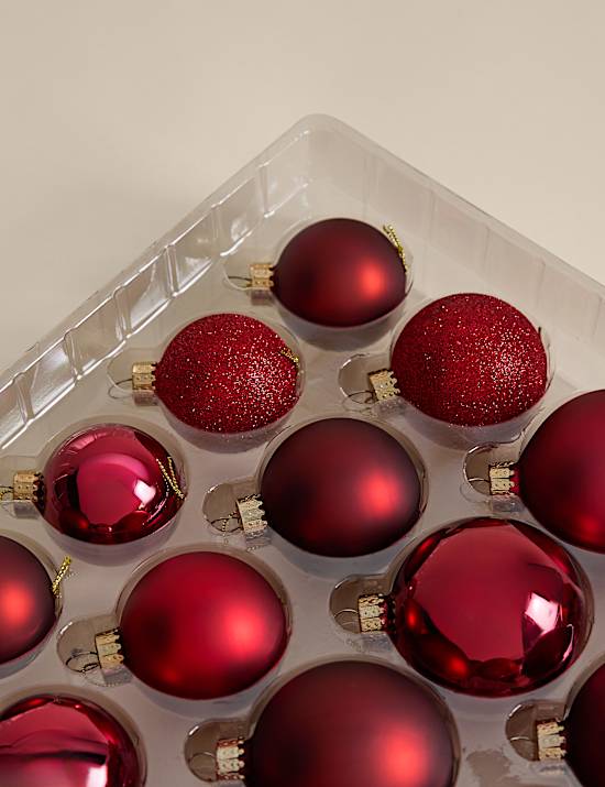 50pk Glass Baubles
