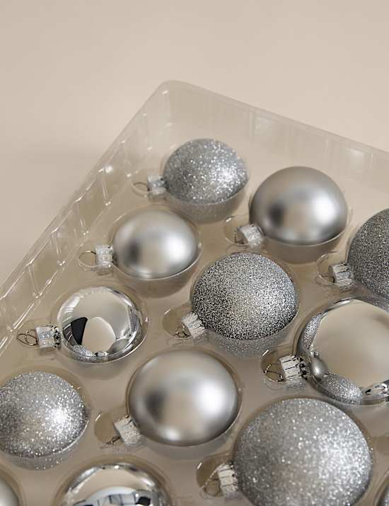 50pk Glass Baubles