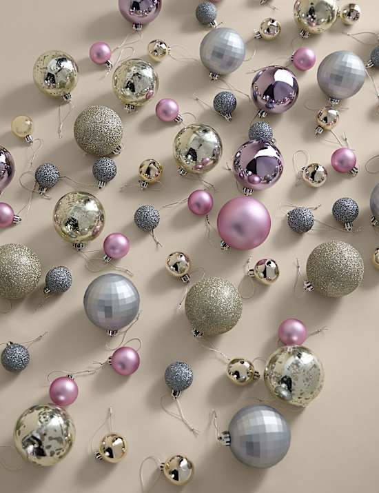 80pk Shatterproof Baubles