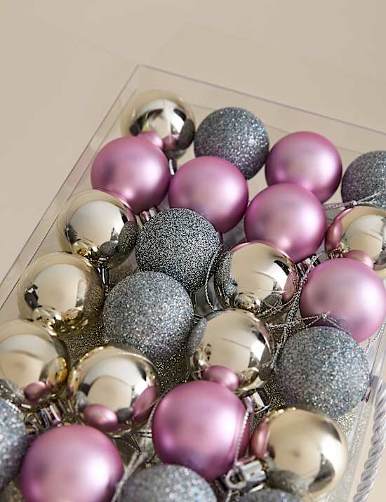 80pk Shatterproof Baubles