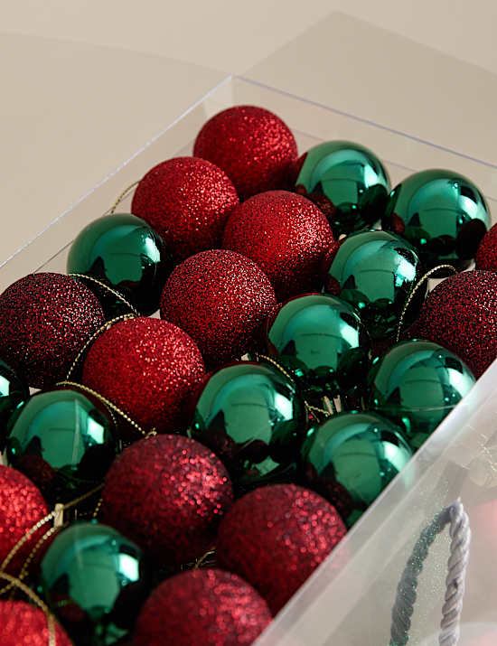 80pk Shatterproof Baubles