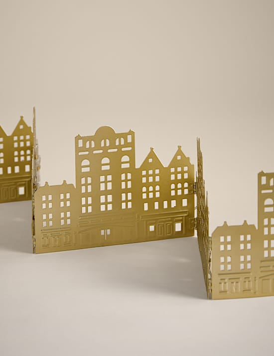 Διακοσμητικό που φωτίζει με σχέδιο σπίτια