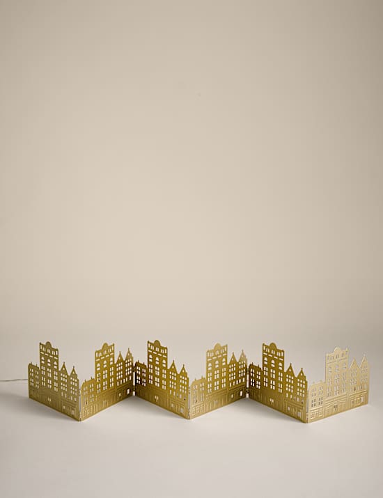 Διακοσμητικό που φωτίζει με σχέδιο σπίτια