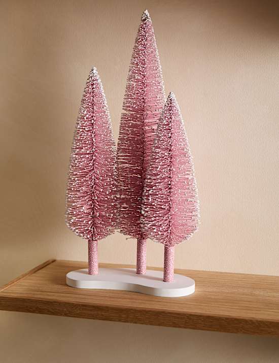 Trio Bristle Tree Room Decoration