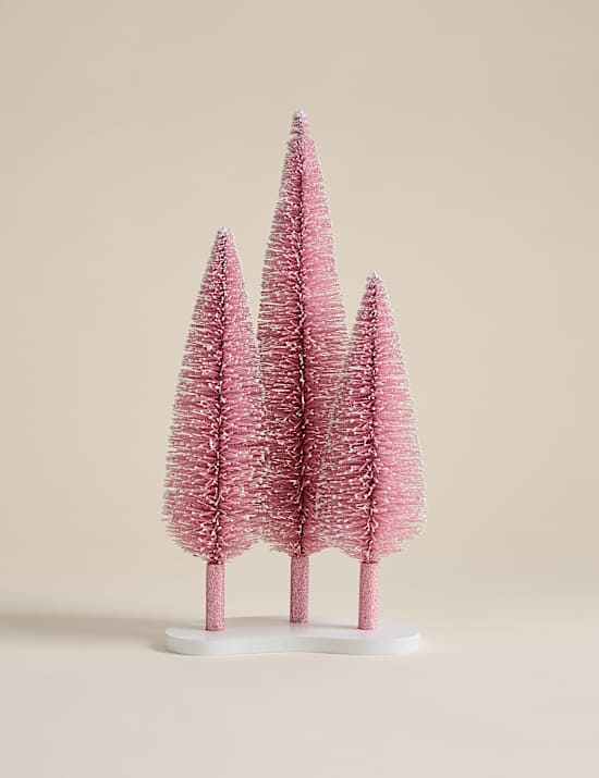 Trio Bristle Tree Room Decoration