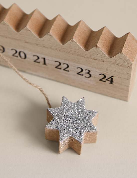 Wooden Star Advent Calendar