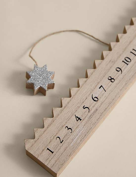 Wooden Star Advent Calendar