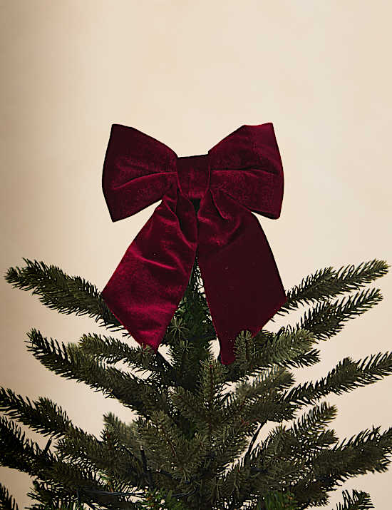 Velvet Bow Tree Topper
