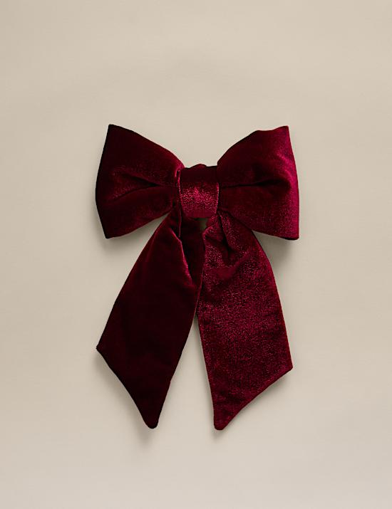 Velvet Bow Tree Topper