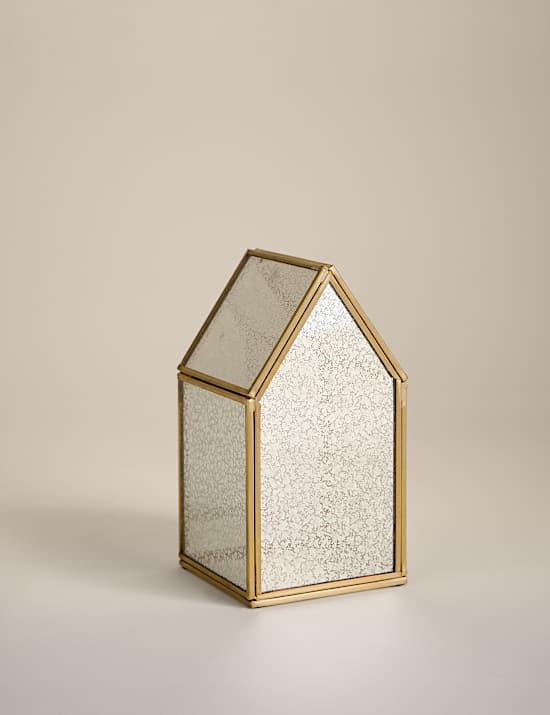 Small Mercury Glass House Decoration