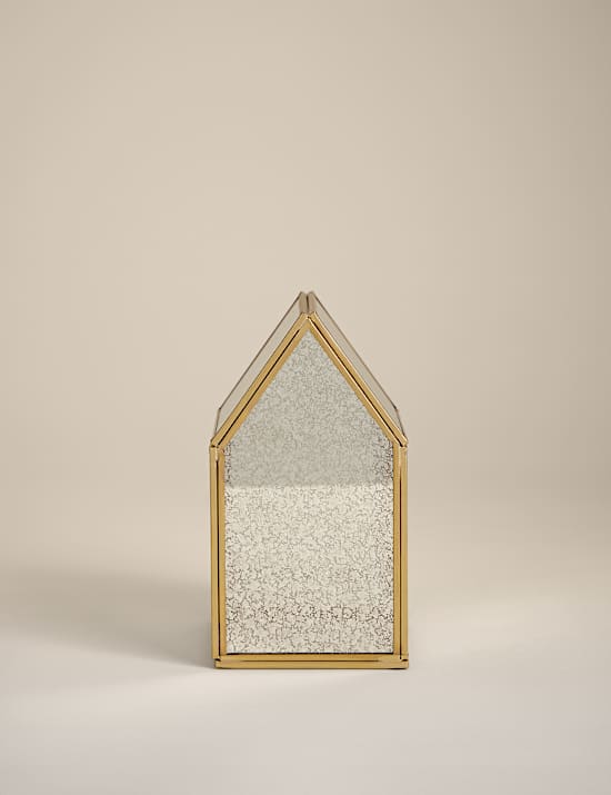 Small Mercury Glass House Decoration