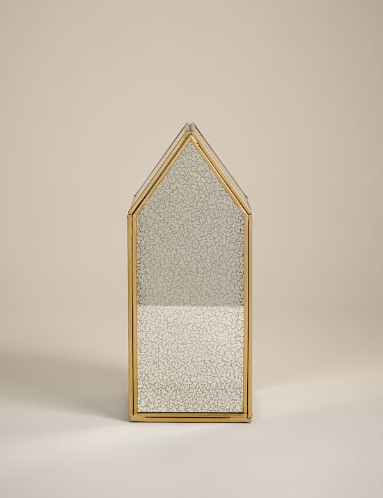 Large Mercury Glass House Decoration