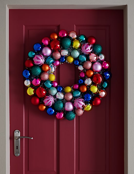 Extra Large Multicoloured Bauble Wreath
