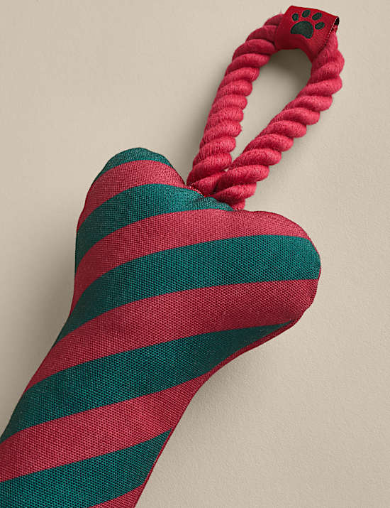 Striped Bone Dog Toy