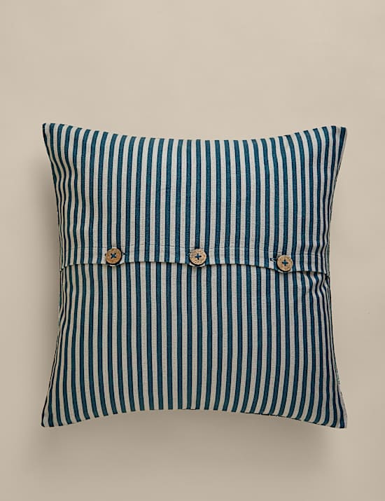 Pure Cotton Floral Kantha Stitch Cushion