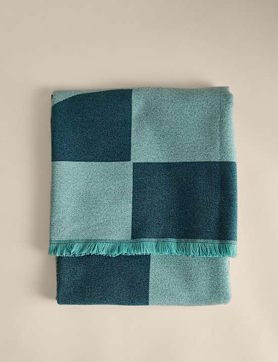 Geometric Fringed Throw