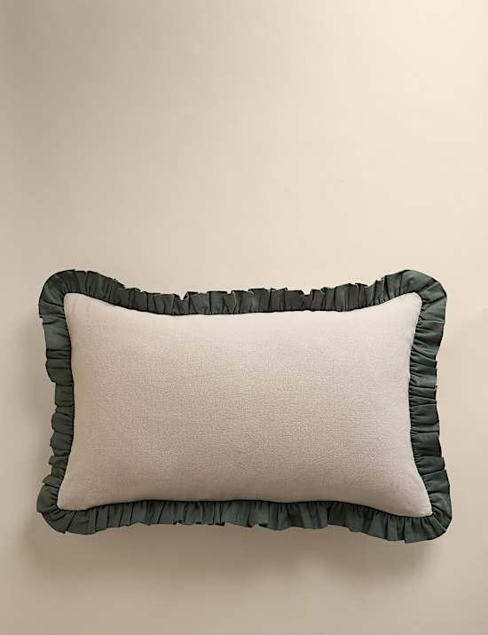 Pure Cotton Floral Embroidered Bolster Cushion