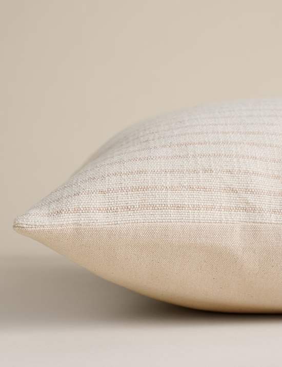 Pure Cotton Woven Stripe Cushion