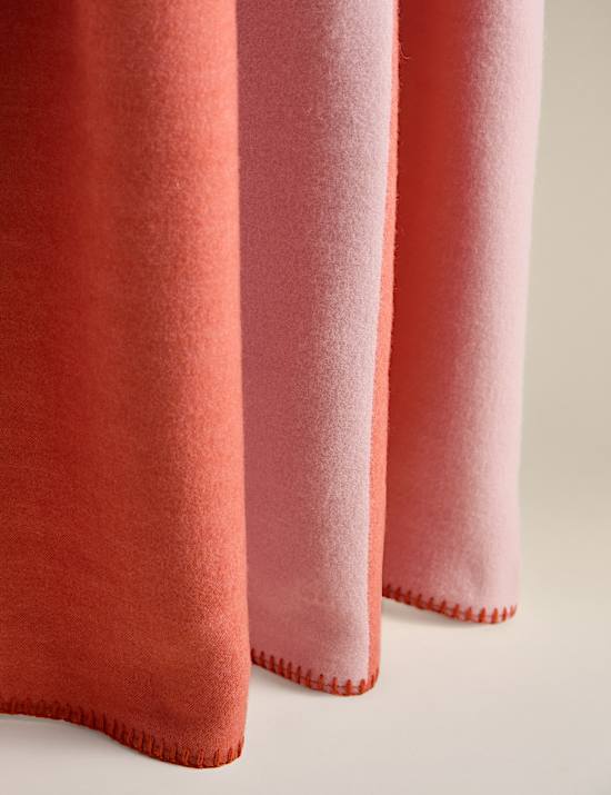 Wool Blend Woven Striped Large Throw