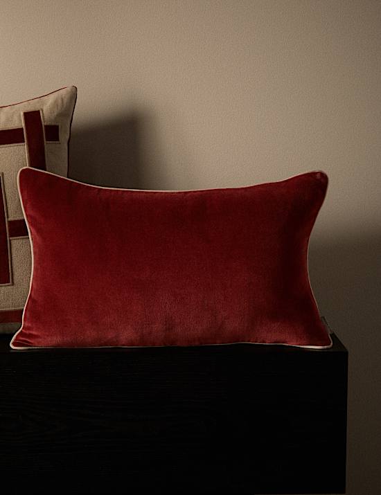 Pure Cotton Piped Bolster Cushion