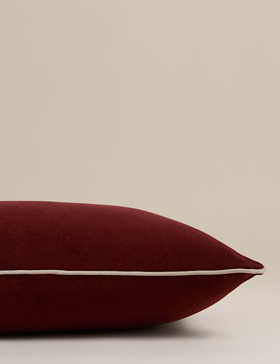 Coussin polochon 100 % coton &agrave; passepoil