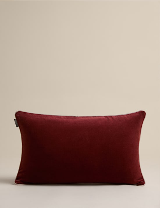 Coussin polochon 100 % coton &agrave; passepoil