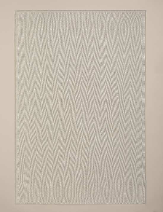 Pure Cotton Chevron Knitted Throw