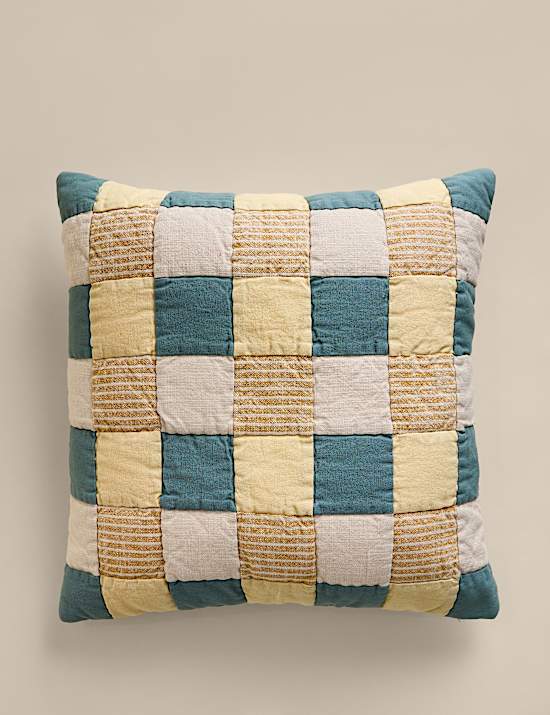Pure Cotton Quilted Patchwork Cushion