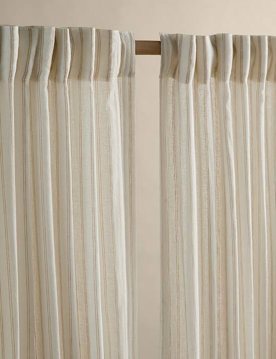 Cotton Linen Blend Sheer Multiway Curtains