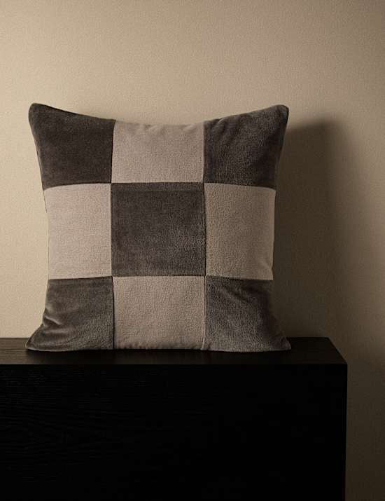 Pure Cotton Checkerboard Cushion