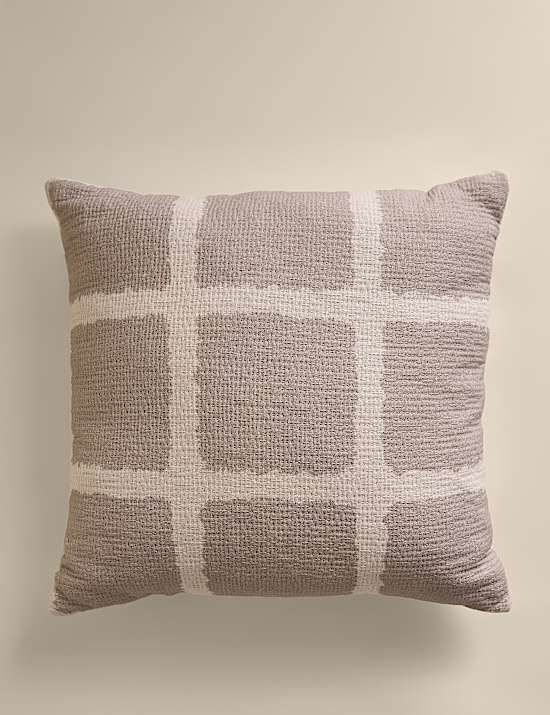 Pure Cotton Shibori Check Cushion