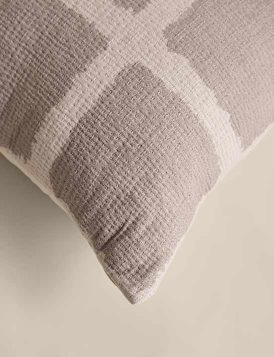 Pure Cotton Shibori Check Cushion