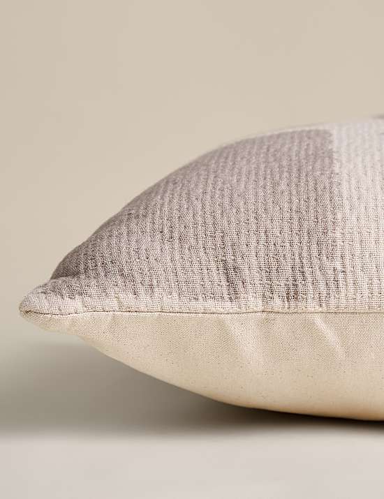 Pure Cotton Shibori Check Cushion