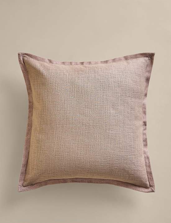 Pure Cotton Floral Suede-Look Cushion