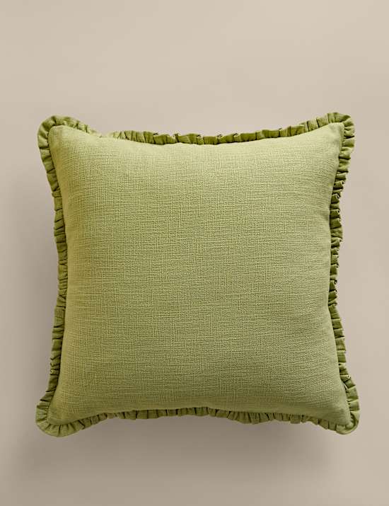 Pure Cotton Floral Embroidered Cushion