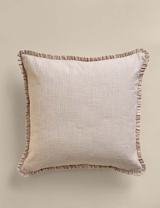 Pure Cotton Floral Embroidered Cushion