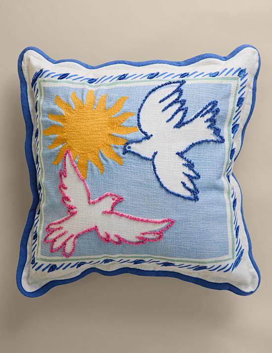 Pure Cotton Dolce Vita Bird Outdoor Cushion
