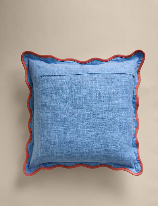 Haftowana poduszka ogrodowa w palmy 100% bawełny