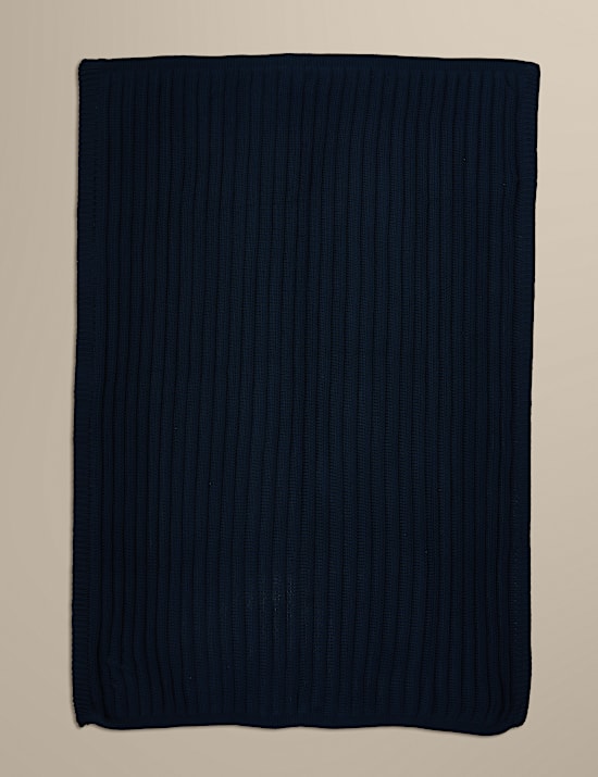 Ribbed Knitted Throw