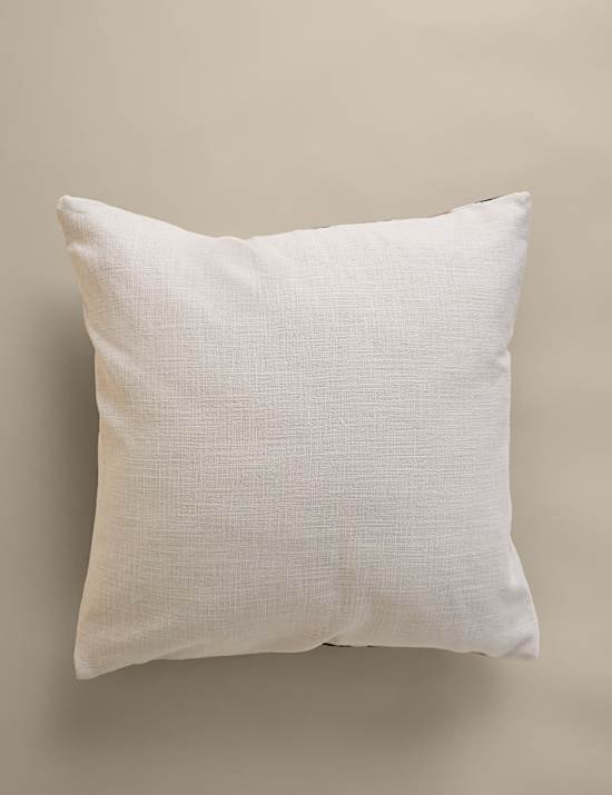 Pure Cotton Embroidered Ikat Cushion
