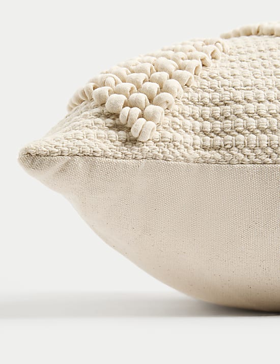 Pure Cotton Geometric Embroidered Cushion