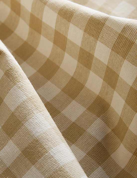 Pure Cotton Gingham Semi-Sheer Multiway Curtains