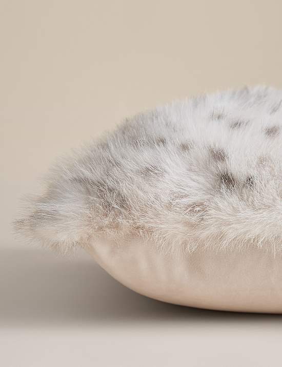 Faux Fur Animal Print Cushion